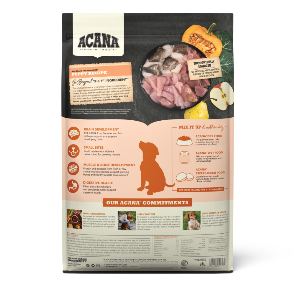 ACANA | Alimento seco para cachorros Puppy Recipe — imagen 3 — CACPF1B201432K11400