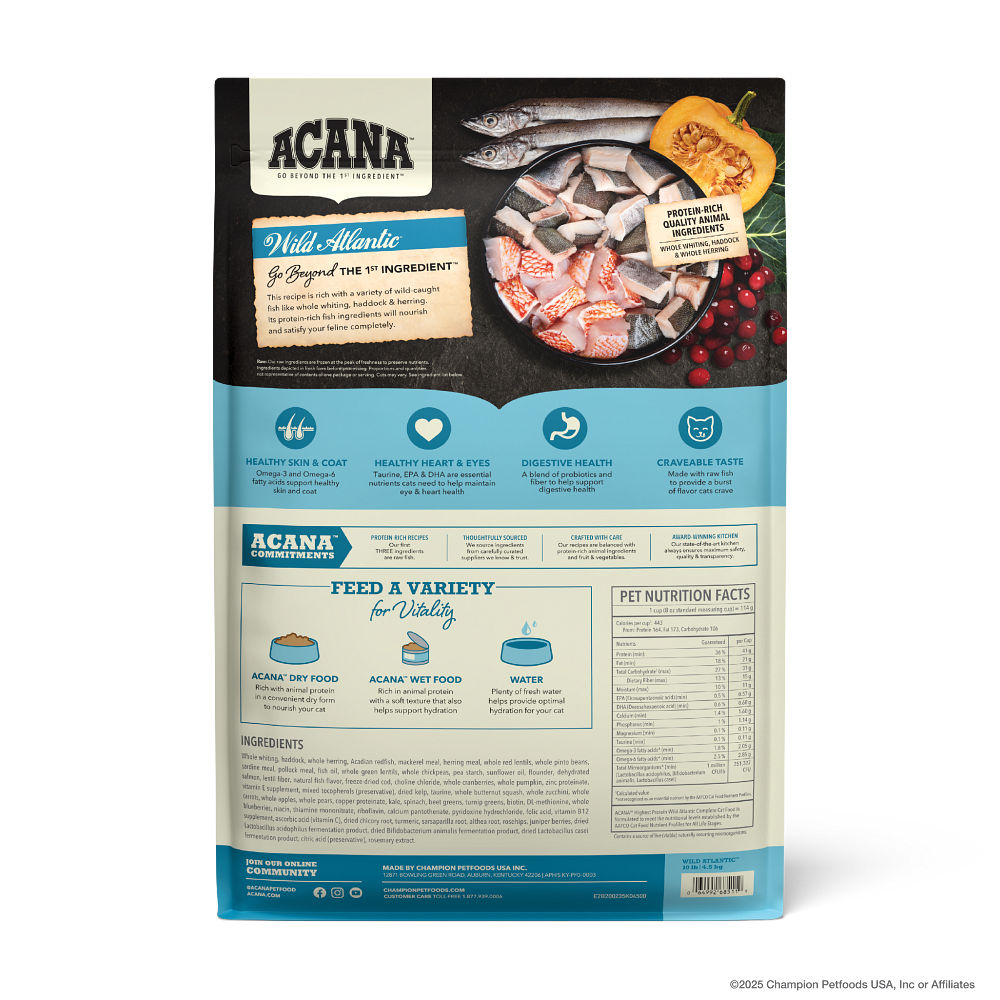 ACANA | Alimento seco para gatos adultos Wild Atlantic — imagen 4 — CACWF2B200234K01800