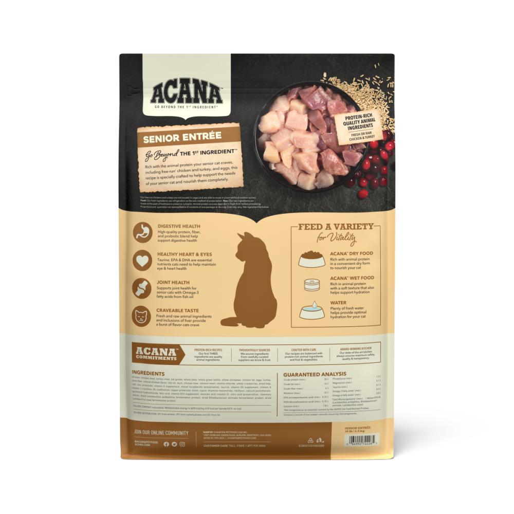 ACANA | Alimento seco para gatos sénior Senior Entrée — imagen 2 — CACSF2B201331K04500