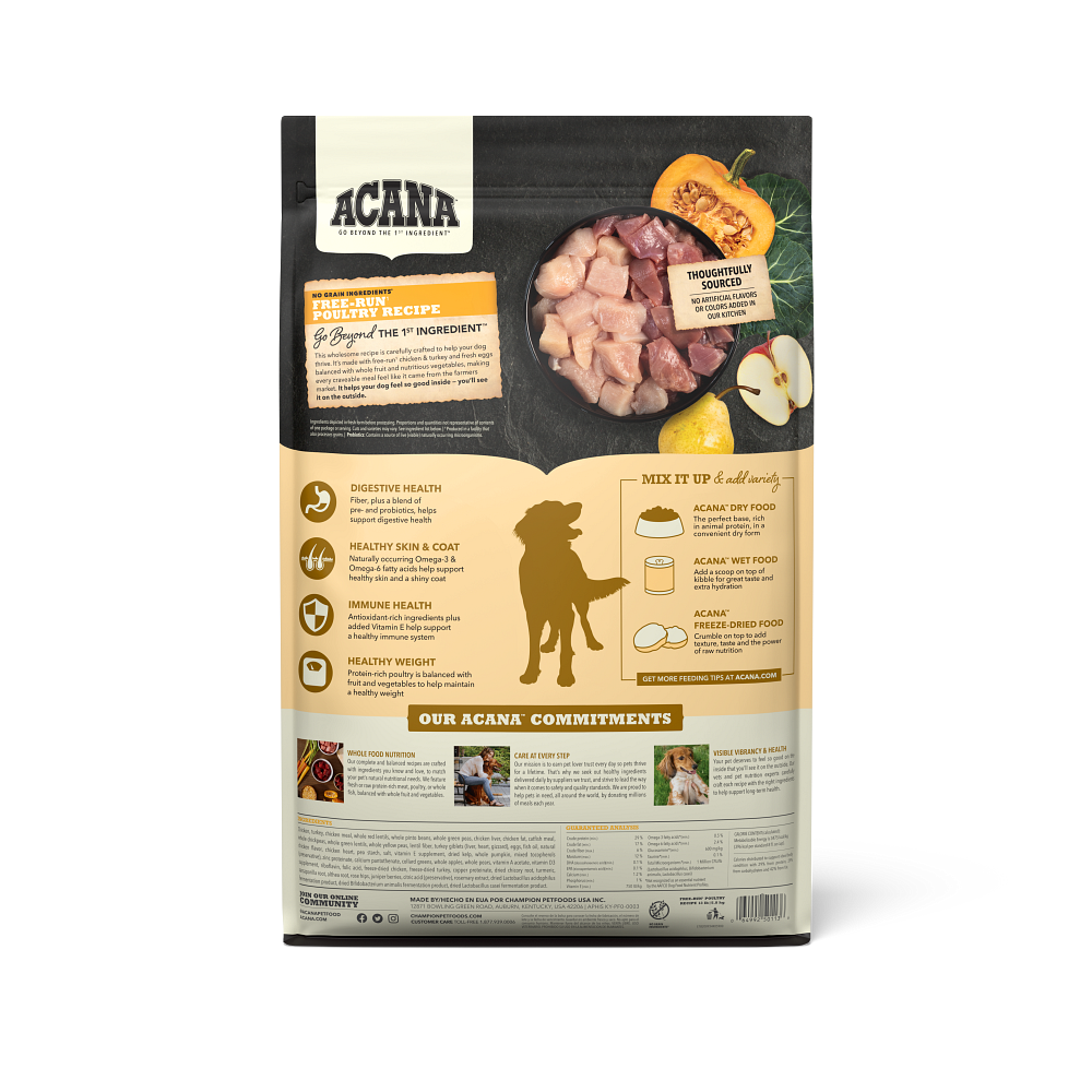 ACANA | Alimento seco para perros Free-Run Poultry Recipe — imagen 3 — CACFF1B200932K11400