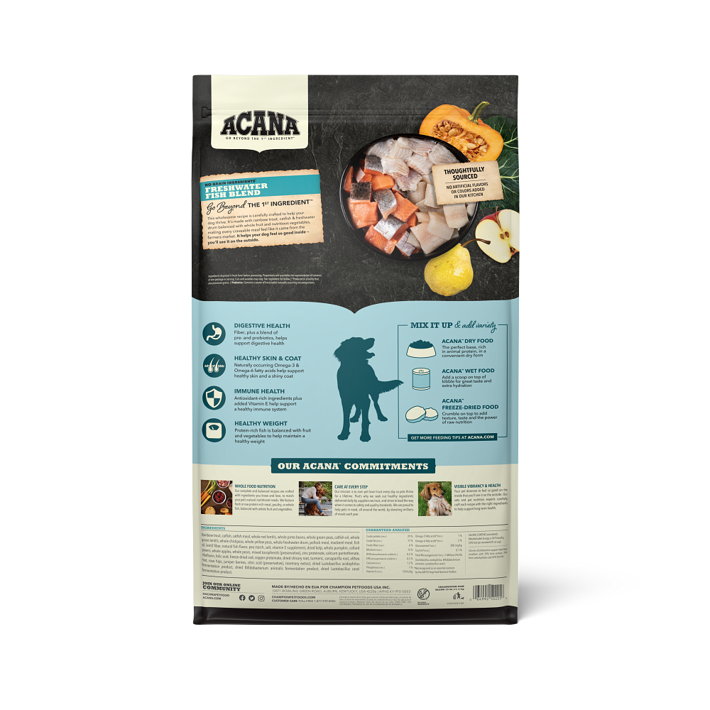 ACANA | Alimento seco para perros Freshwater Fish Recipe — imagen 2 — CACFF1B201032K11400