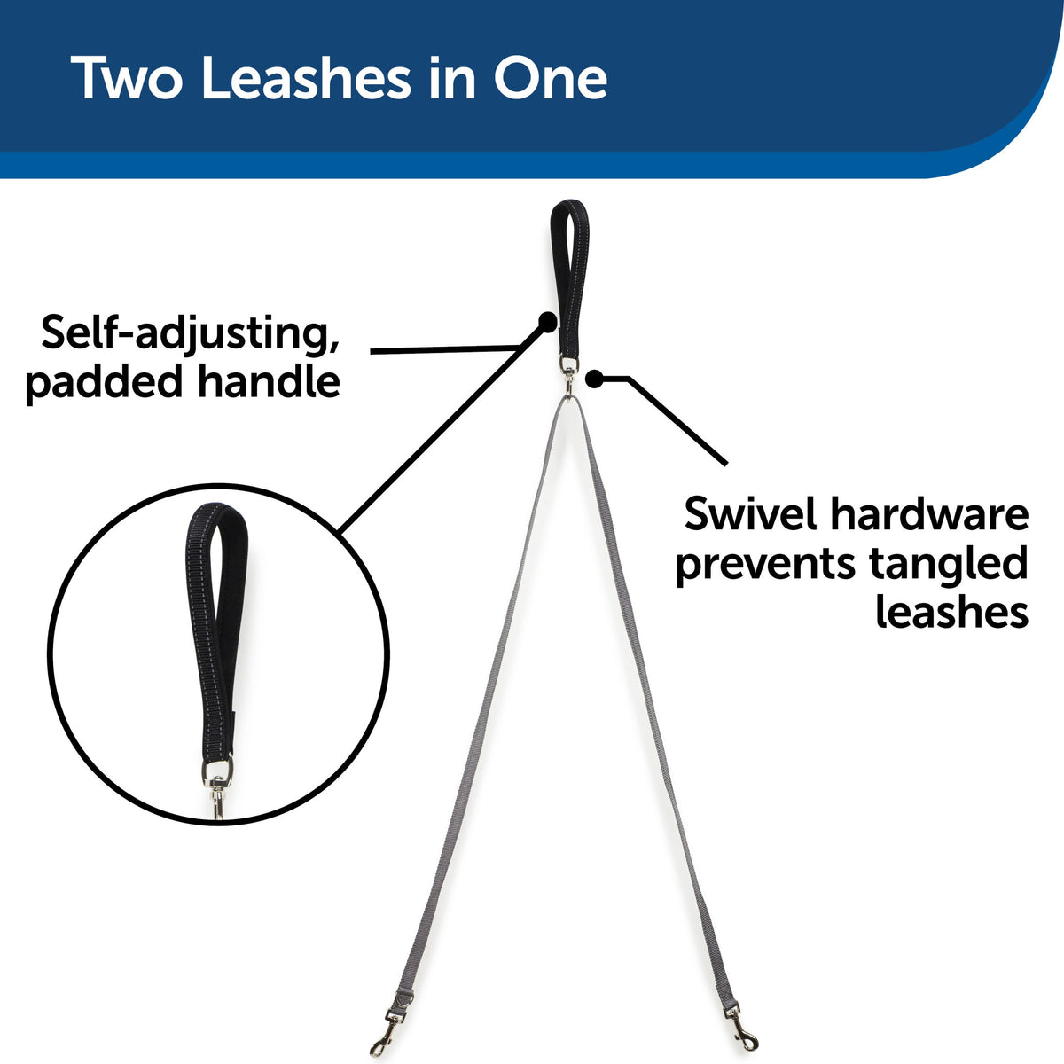 Easy Walk® 3 in 1 Harness with Two Point Control Leash