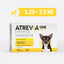 Agrovet Market | Atrevia ONE fluralaner antipulgas y antigarrapatas mensual para perros (4 tabletas masticables) – X-Mini · perros de 1,25 a 2,5 kg