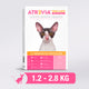 Agrovet Market | Atrevia Trio Cats pipeta antiparasitaria interna y externa para gatos (5 pipetas) – Small · gatos de 1,2 a 2,8 kg