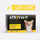 Agrovet Market | Atrevia XR fluralaner antipulgas y antigarrapatas de 3 meses para perros (1 tableta masticable) – X-Mini · perros de 1,25 a 2,5 kg