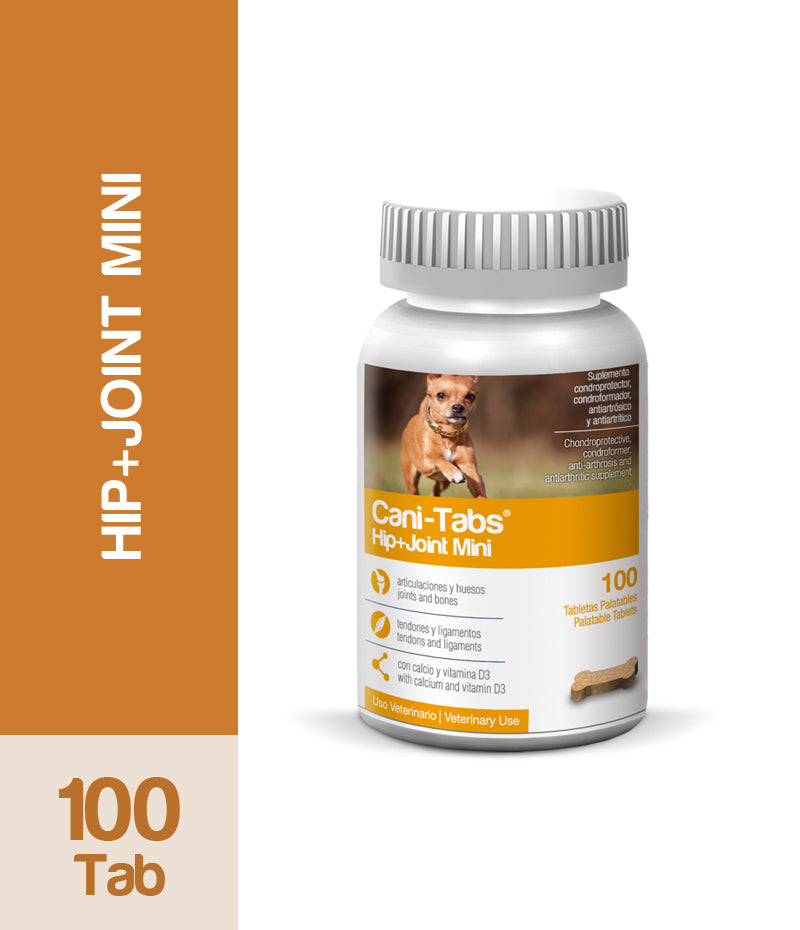 Agrovet Market | Cani-Tabs Hip + Joint Mini condroprotector para perros pequeños – Frasco x 100 tabletas