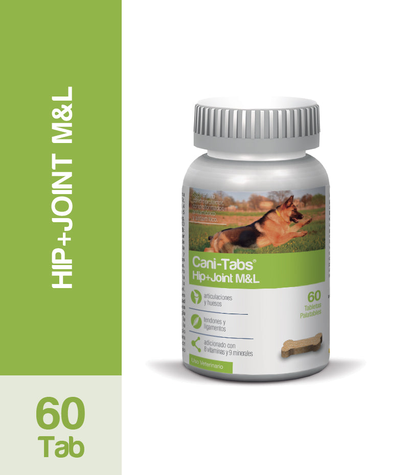 Agrovet Market | Cani-Tabs Hip + Joint M&L condroprotector para perros medianos y grandes – Frasco x 60 tabletas