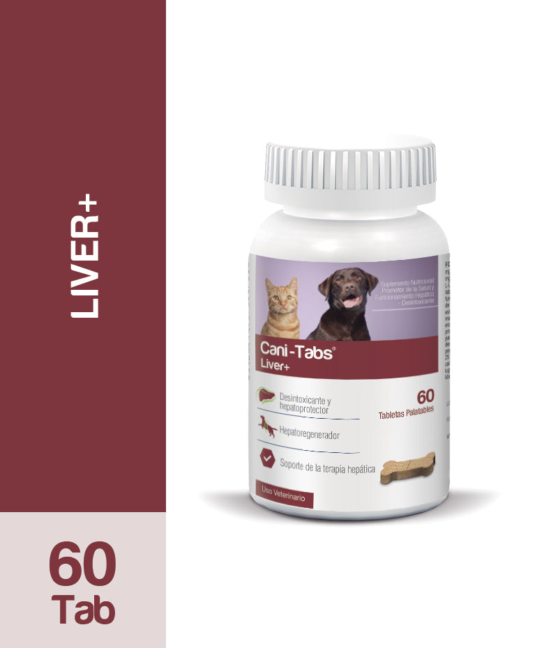 Agrovet Market | Cani-Tabs Liver+ suplemento hepático para perros y gatos (frasco x 60 tabletas) – Frasco x 60 tabletas