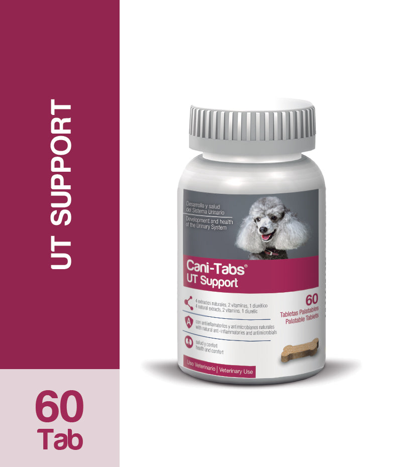 Agrovet Market | Cani-Tabs UT Support suplemento para el tracto urinario de perros (frasco x 60 tabletas) – Frasco x 60 tabletas
