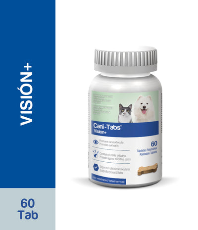 Agrovet Market | Cani-Tabs Vision+ suplemento para la salud ocular de perros y gatos (frasco x 60 tabletas) – Frasco x 60 tabletas