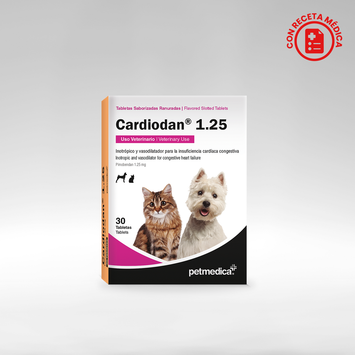 Agrovet Market | Cardiodan pimobendan tabletas palatables para perros (caja x 30) – 1,25 mg · caja x 30 tabletas