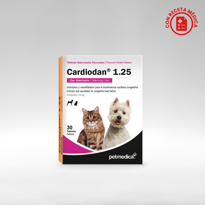Agrovet Market | Cardiodan pimobendan tabletas palatables para perros (caja x 30) – 1,25 mg · caja x 30 tabletas