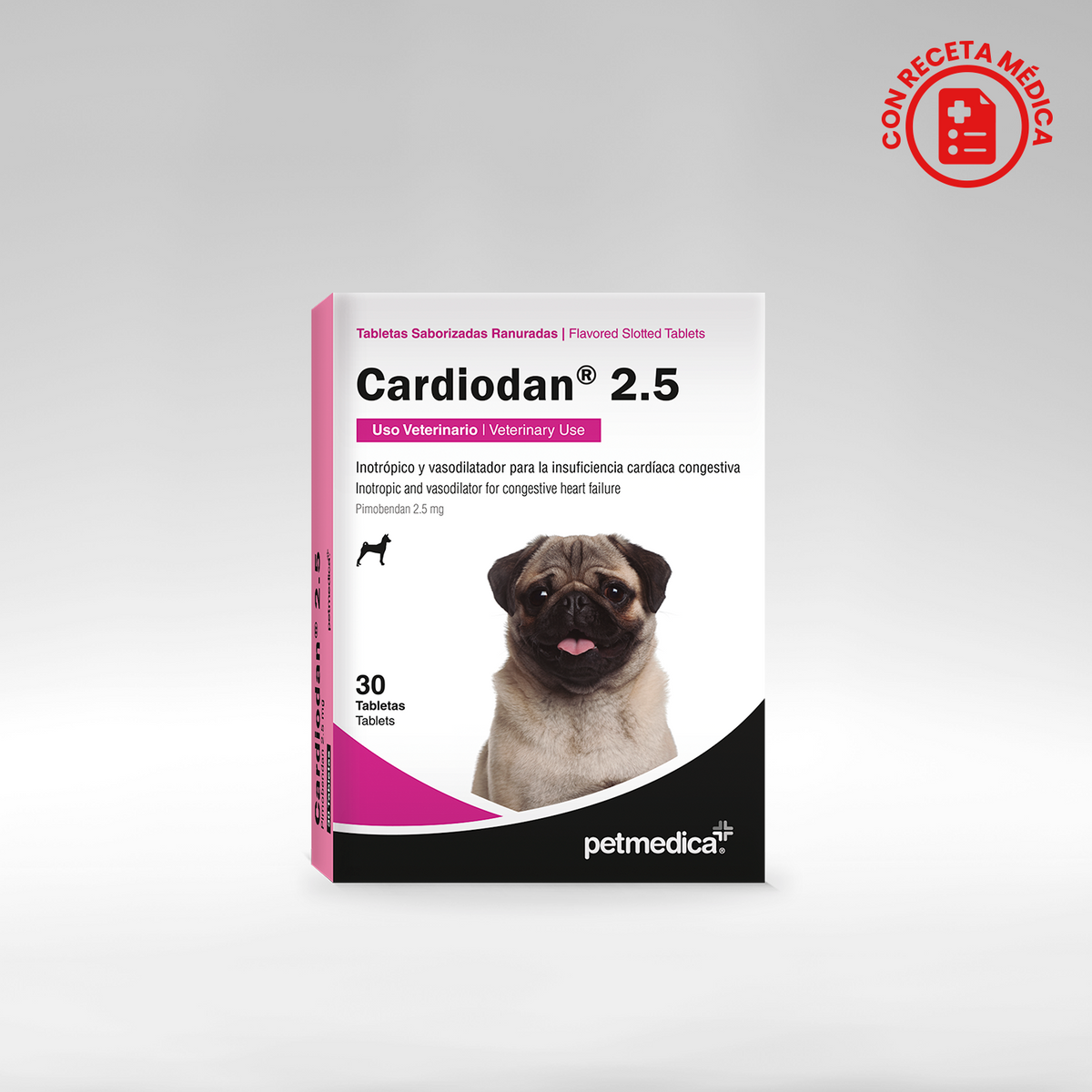 Agrovet Market | Cardiodan pimobendan tabletas palatables para perros (caja x 30) – 2,5 mg · caja x 30 tabletas