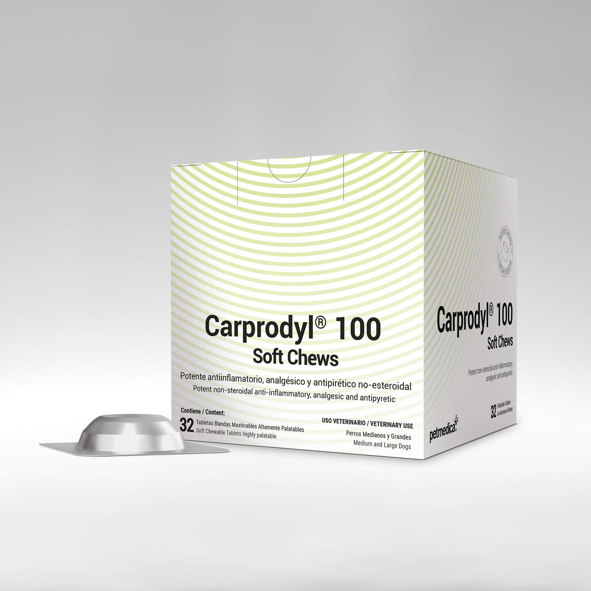 Agrovet Market | Carprodyl Soft Chews carprofeno tabletas masticables antiinflamatorias para perros – 100 mg · caja x 32 tabletas