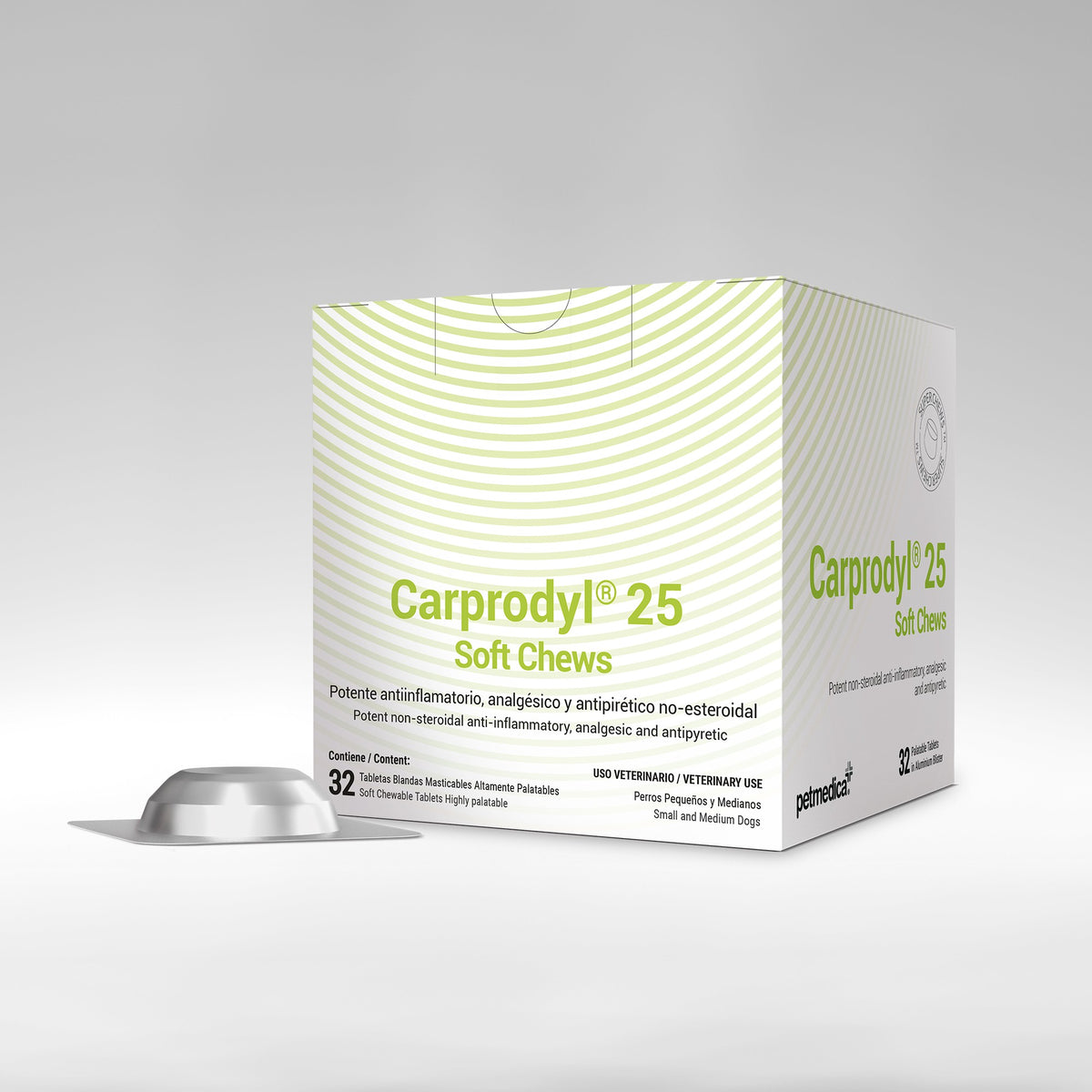 Agrovet Market | Carprodyl Soft Chews carprofeno tabletas masticables antiinflamatorias para perros – 25 mg · caja x 32 tabletas