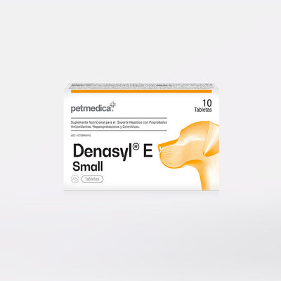 Agrovet Market | Denasyl E SAMe y silibina para la salud hepática de perros y gatos (caja x 10 tabletas) – Mini & Small · perros y gatos de hasta 15 kg