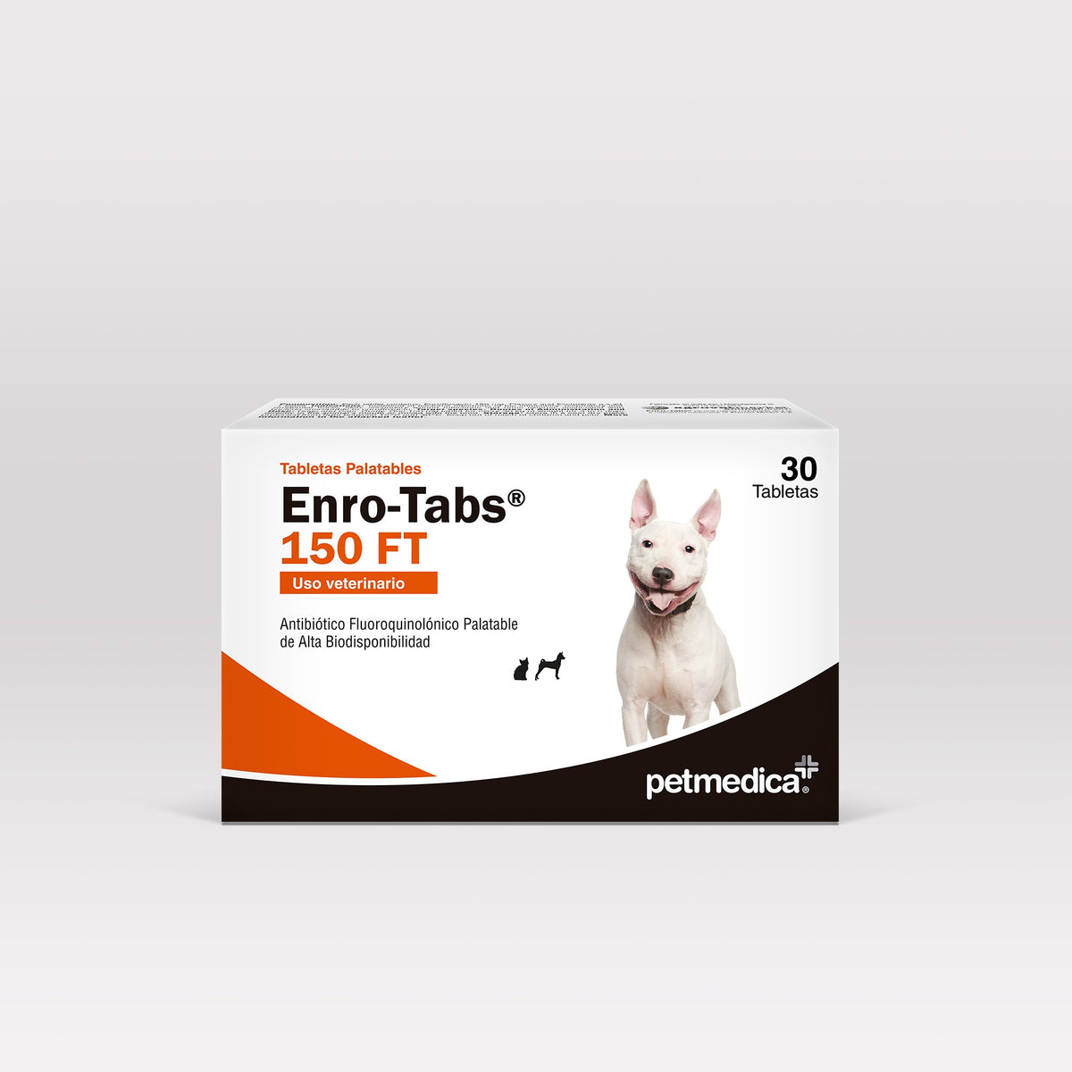 Agrovet Market | Enro-Tabs enrofloxacina en tabletas palatables para perros y gatos – 150 mg · caja x 30 tabletas