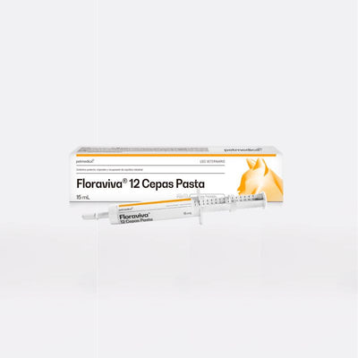Agrovet Market | Floraviva 12 Cepas Pasta probiótico oral para perros y gatos 15 ml – Jeringa de 15 ml