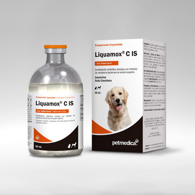 Agrovet Market | Liquamox C IS amoxicilina y ácido clavulánico suspensión inyectable para perros y gatos 50 ml – 50 ml