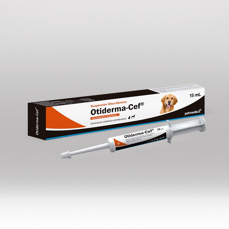 Agrovet Market | Otiderma-Cef suspensión ótica y dérmica con cefalexina, gentamicina y dexametasona para perros y gatos 15 ml – 15 ml