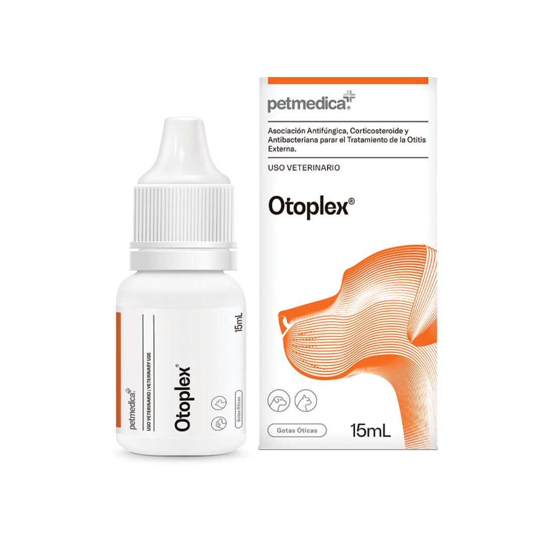 Agrovet Market | Otoplex gotas óticas con miconazol, prednisolona y polimixina B para perros y gatos 15 ml – 15 ml