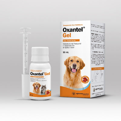 Agrovet Market | Oxantel Gel oxibendazol + praziquantel suspensión oral antiparasitaria para perros y gatos – Jeringa de 2 ml, Jeringa de 5 ml, Jeringa de 10 ml, Frasco de 50 ml