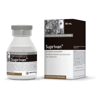 Agrovet Market | Suprivan propofol 10 mg/ml emulsión inyectable anestésica para perros y gatos 20 ml – 20 ml