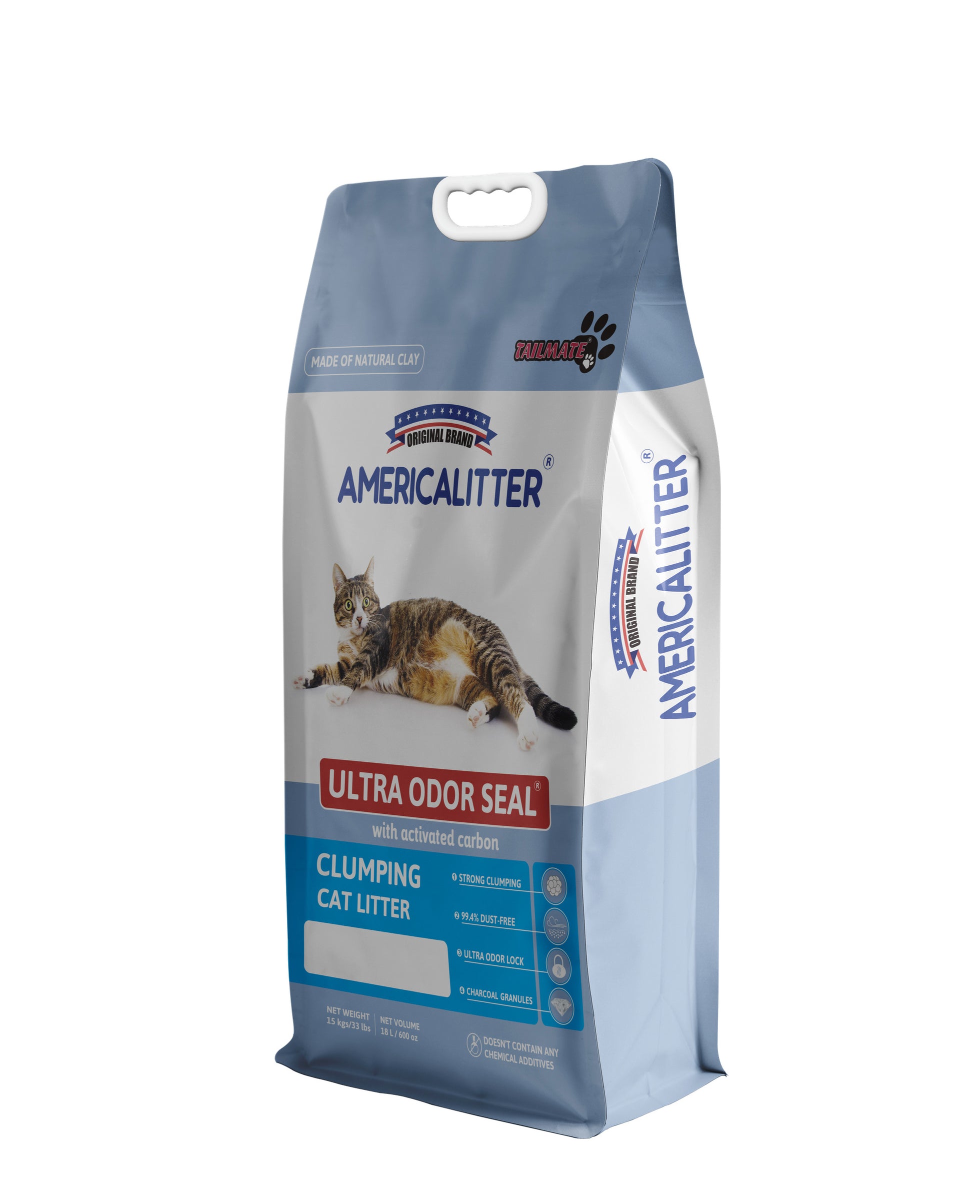 America Litter | Arena sanitaria Ultra Odor Seal con carbón activado — 15 Kg