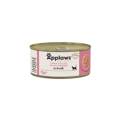 Applaws Filete de Atún con Camarón en Caldo 70 g · envase frontal