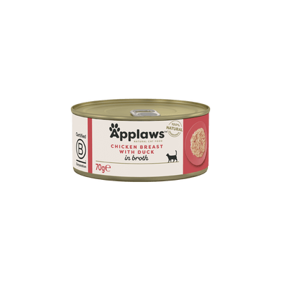 Applaws Pechuga de Pollo con Pato en Caldo 70 g · envase frontal