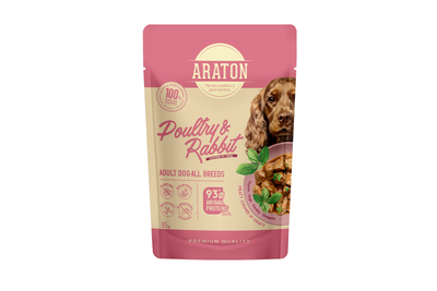 Araton | Alimento húmedo para perros adultos Pollo y conejo – 85 g