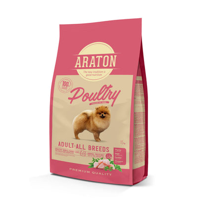 Araton | Alimento seco para perros adultos Pollo, pato y pavo All Breeds – 3 kg y 15 kg