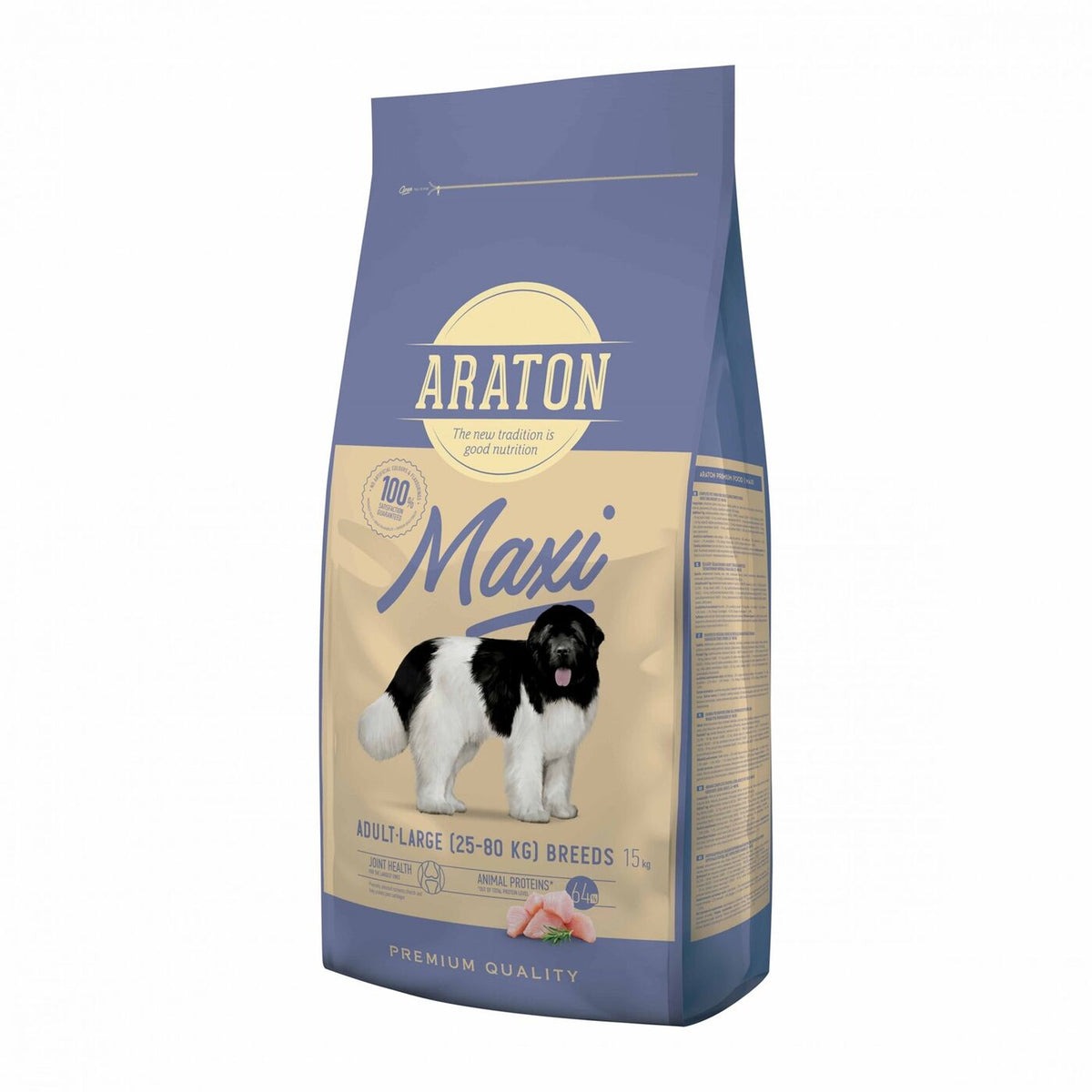 Araton | Alimento seco para perros adultos Pollo, pato y pavo Large Breeds, 15 kg