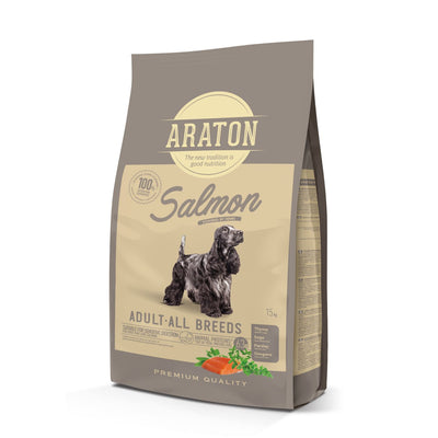 Araton | Alimento seco para perros adultos Salmón All Breeds – 3 kg y 15 kg