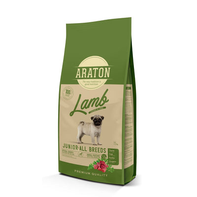 Araton | Alimento seco para cachorros Cordero All Breeds – 3 kg y 15 kg