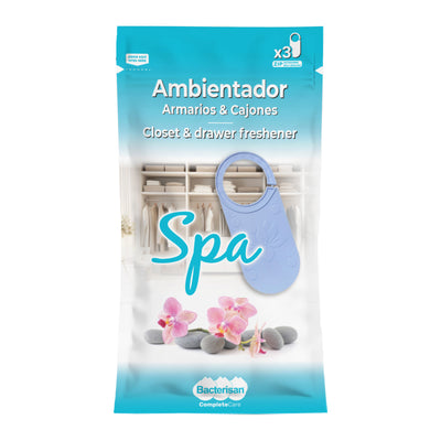 Bacterisan ambientador de armarios y cajones · bolsa de 3, aroma Spa