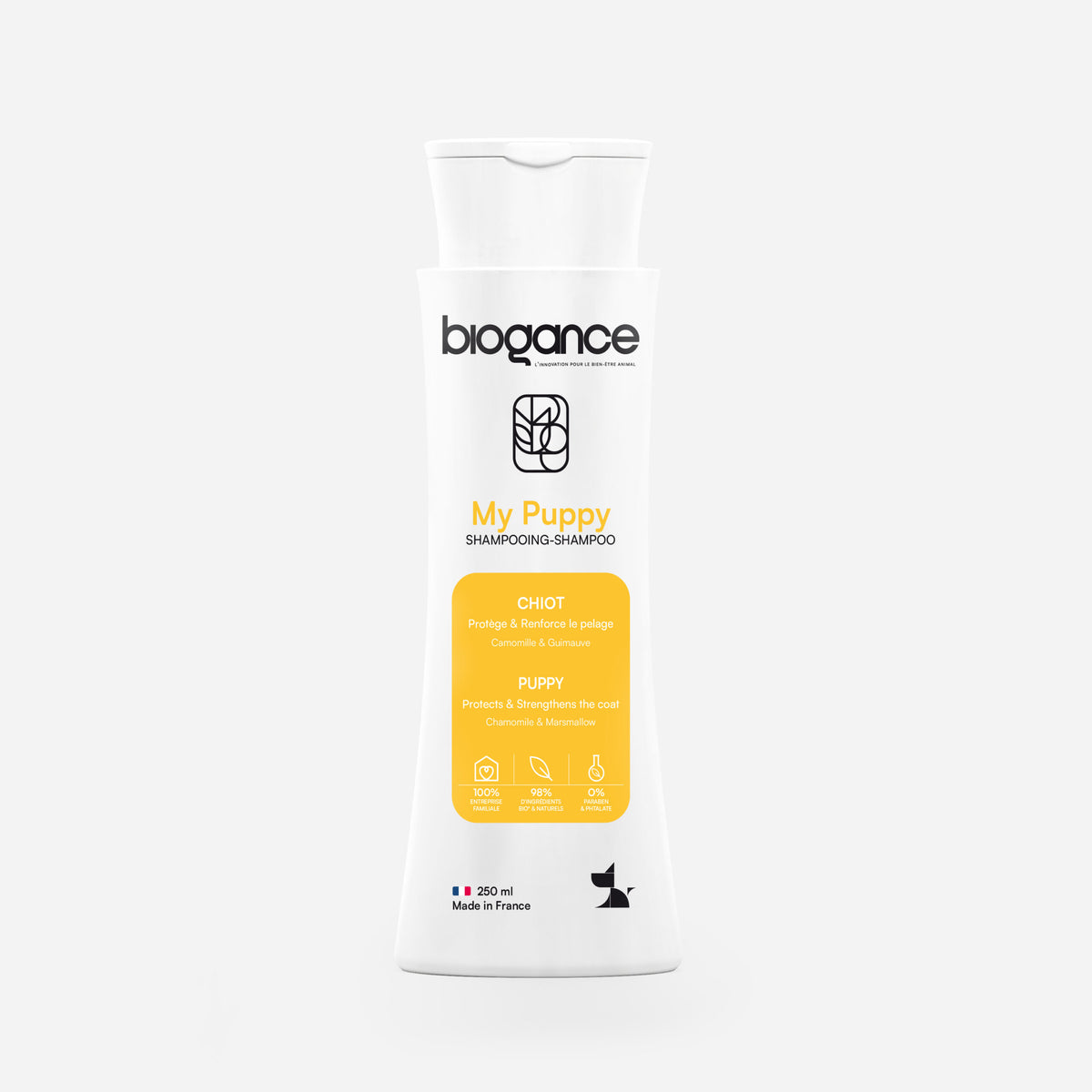Biogance My Puppy shampoo para cachorros 250 ml · envase frontal