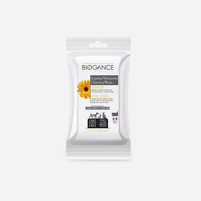 Biogance toallitas limpiadoras con caléndula x 25 · paquete frontal