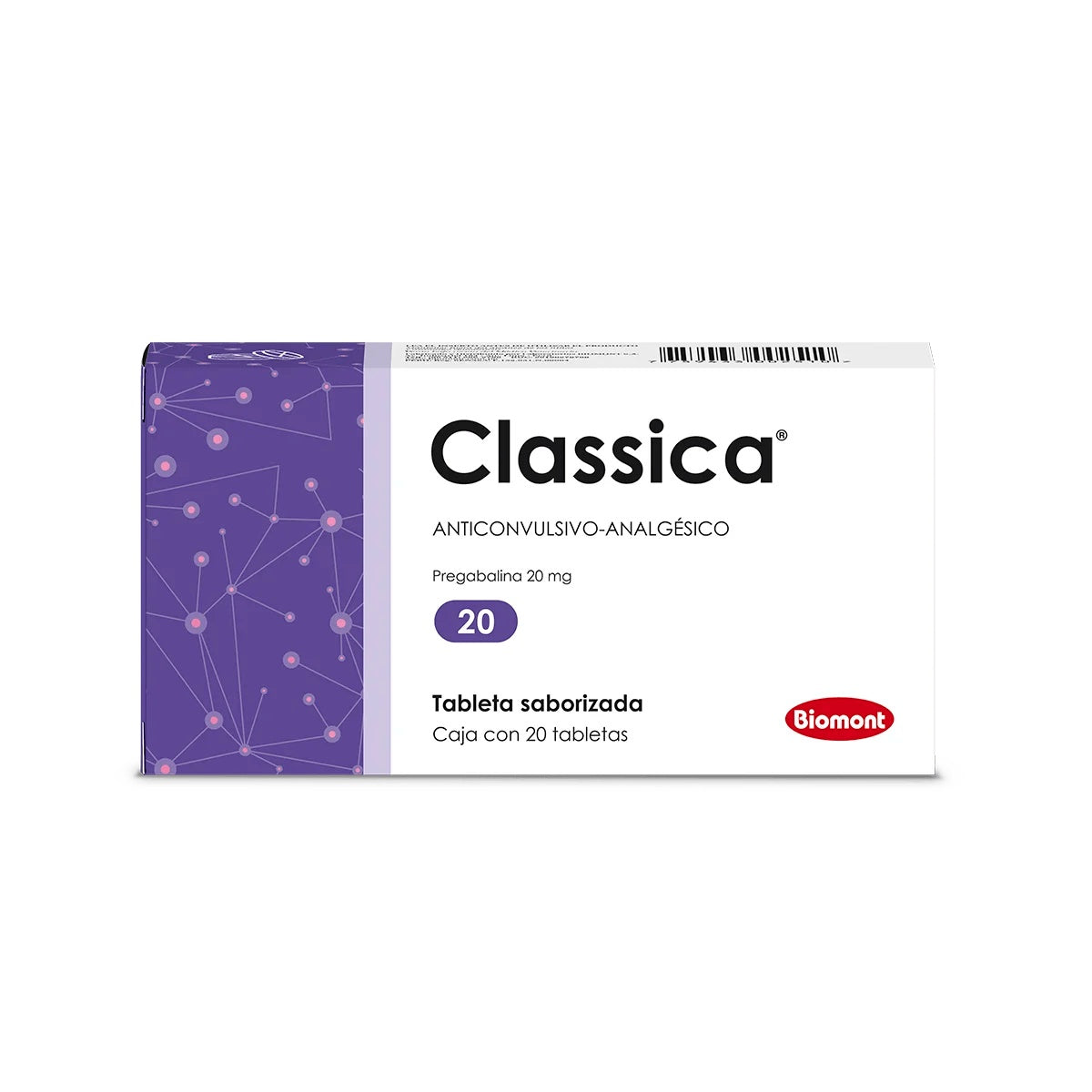 Biomont | Classica pregabalina 20 mg para perros y gatos (caja x 20 tabletas) – Caja x 20 tabletas