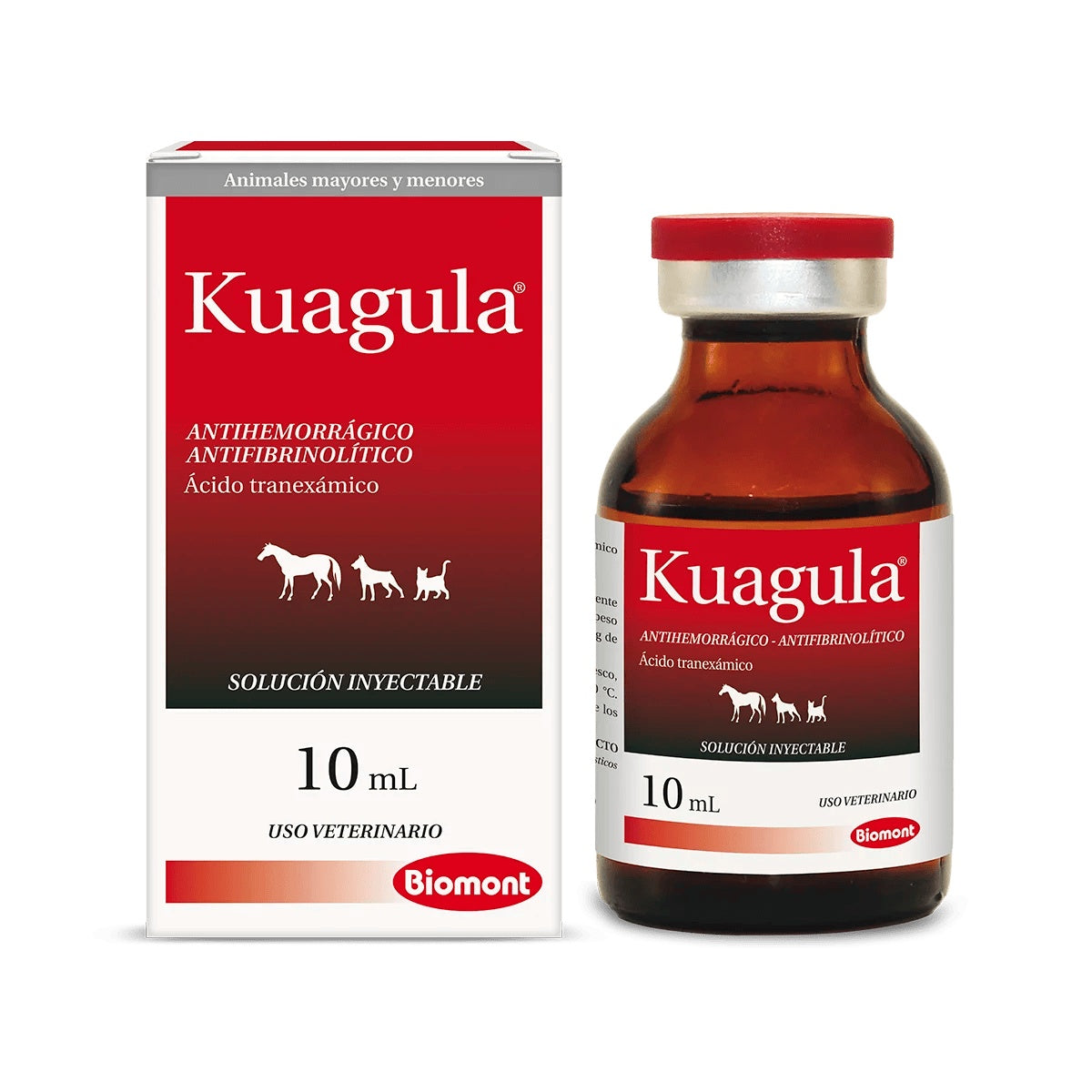 Biomont | Kuagula ácido tranexámico solución inyectable antihemorrágica (caja x 5 frascos de 10 ml) – frasco de 10 ml