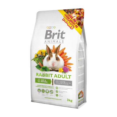 Brit Animals Rabbit Adult, envase oficial de 3 kg; también disponible en 300 g