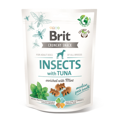 Brit Care Crunchy Cracker insectos con atún y menta · envase frontal