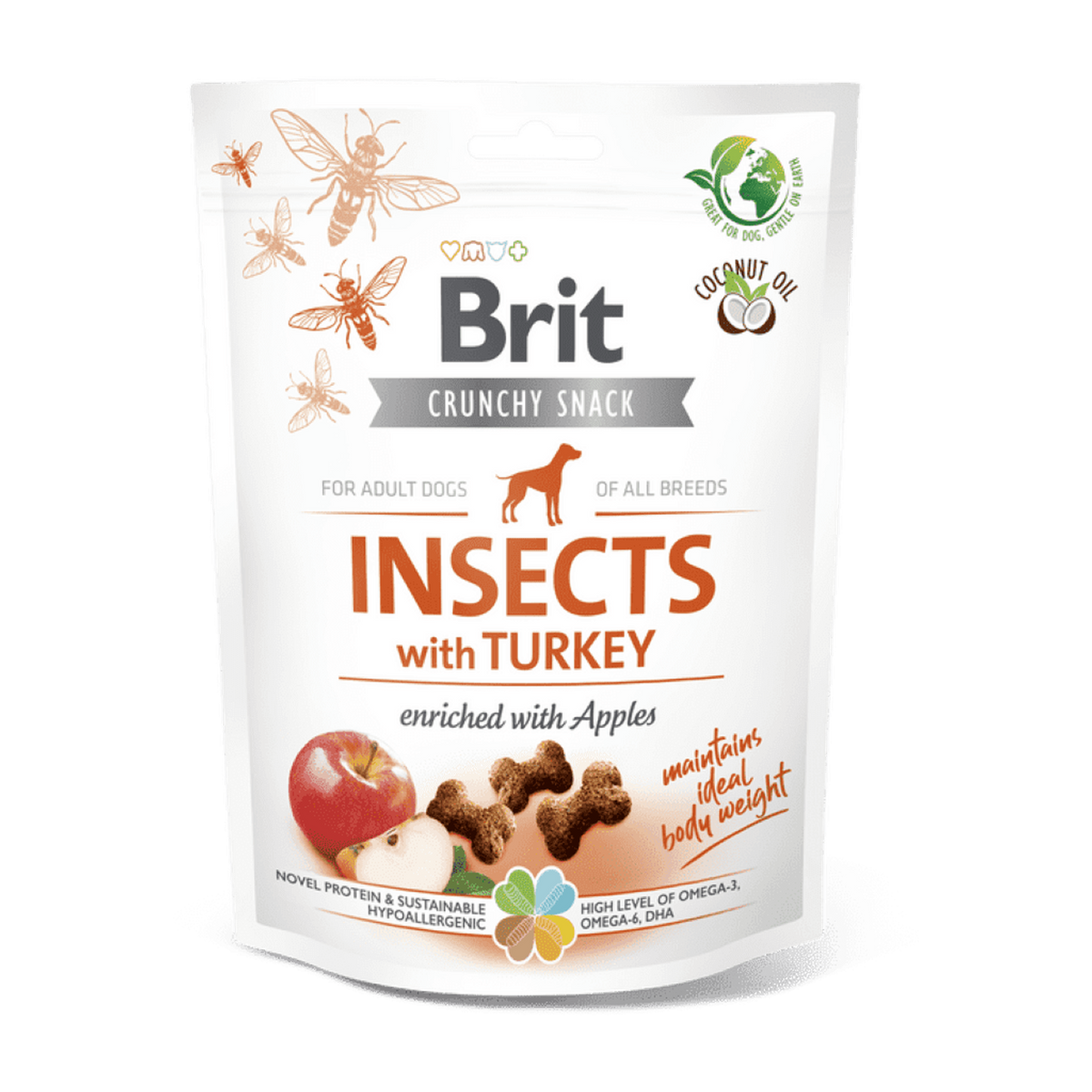 Brit Care Crunchy Cracker insectos con pavo y manzana · envase frontal