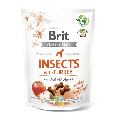Brit Care Crunchy Cracker insectos con pavo y manzana · envase frontal