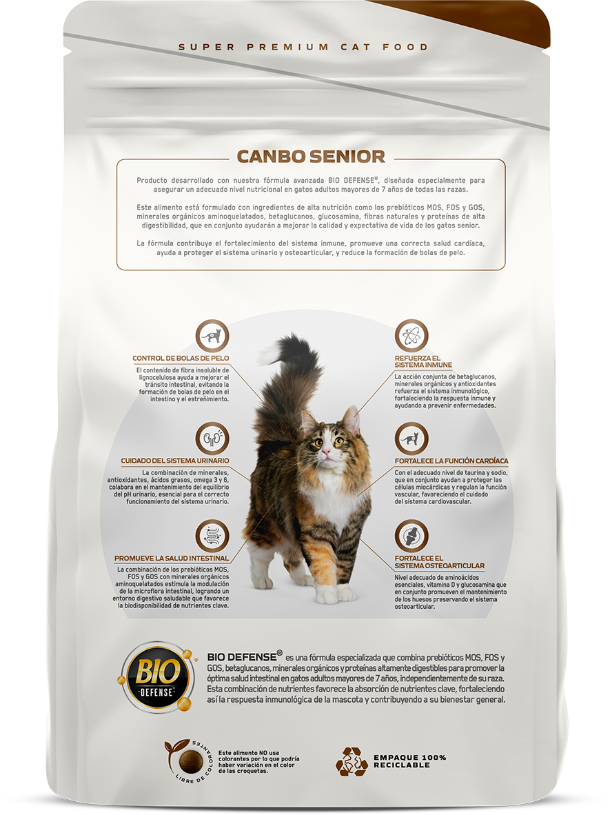 Canbo Cat Senior Bio Defense – empaque posterior
