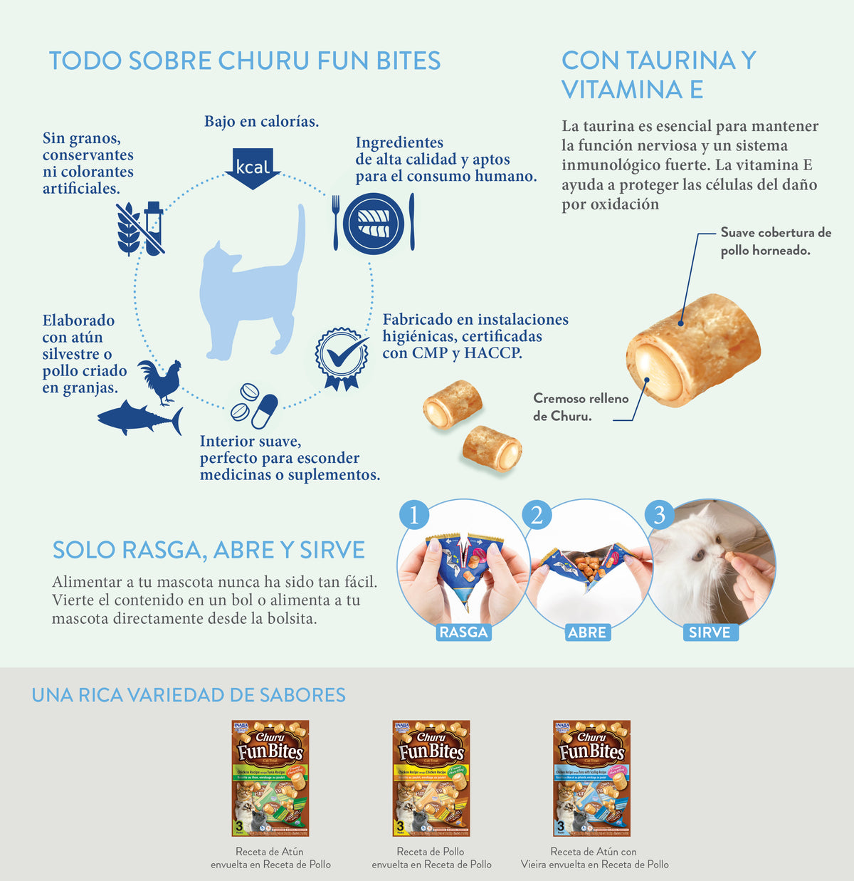 Inaba Churu Fun Bites — foto oficial de la gama para gatos