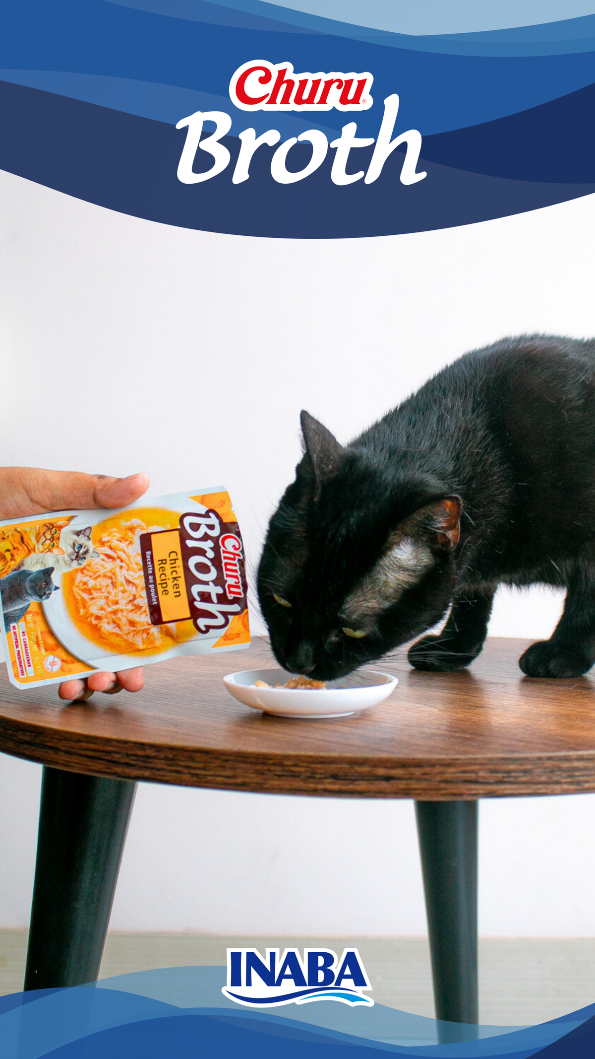 Inaba Churu Broth | Complemento húmedo para gatos sabor pollo — foto oficial INABA Churu