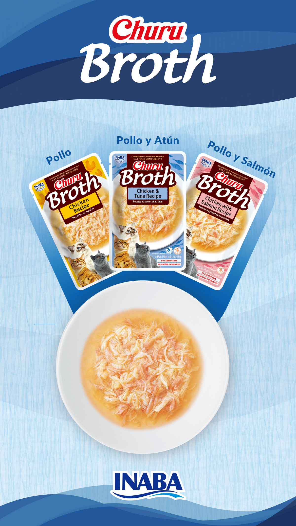 Inaba Churu Broth — foto oficial de la gama para gatos
