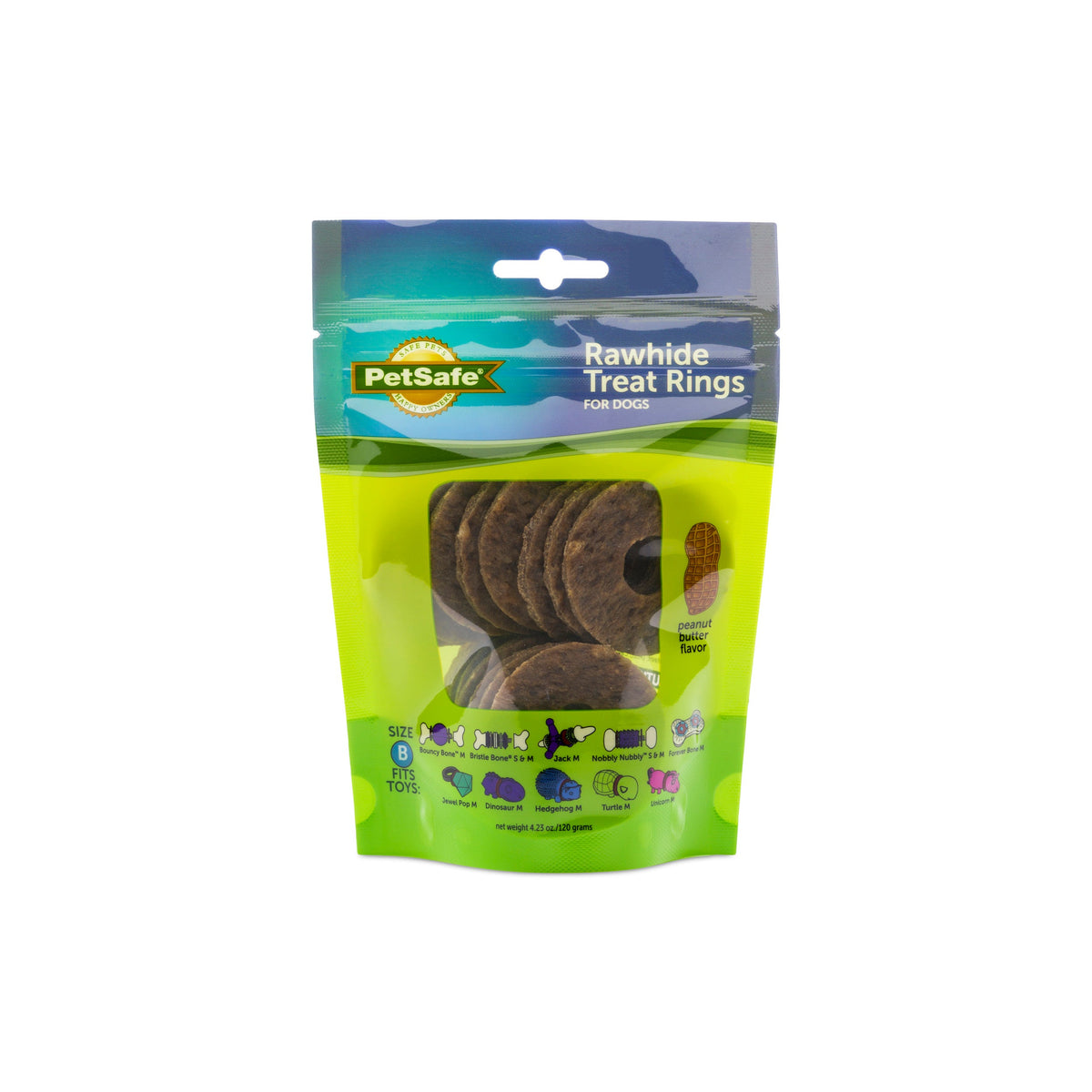 Busy Buddy® Natural Rawhide Rings, 16 Count