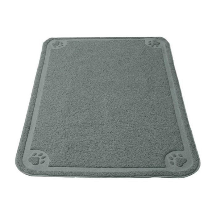 Cute Cat alfombra gris grande para arenero, 80 x 120 cm